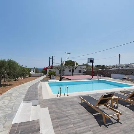 Flora's And Pool In Syros Villa Liaropa