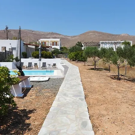 Flora's And Pool In Syros Villa