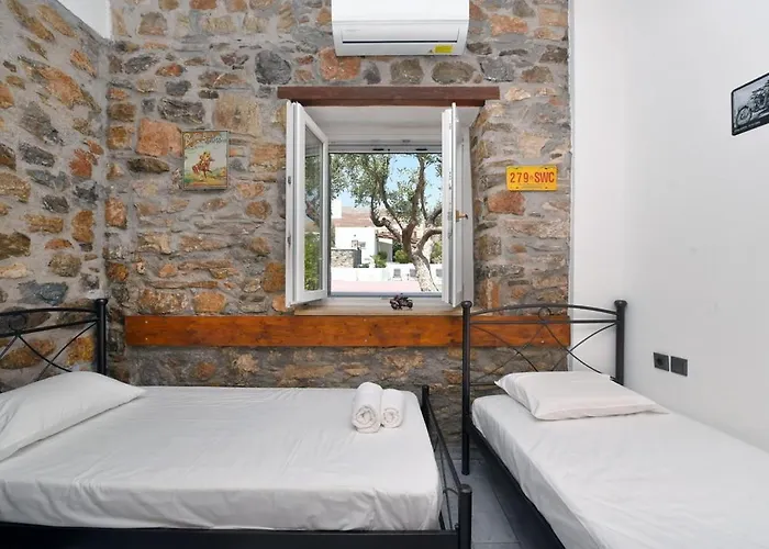 Flora's And Pool In Syros Villa Liaropa