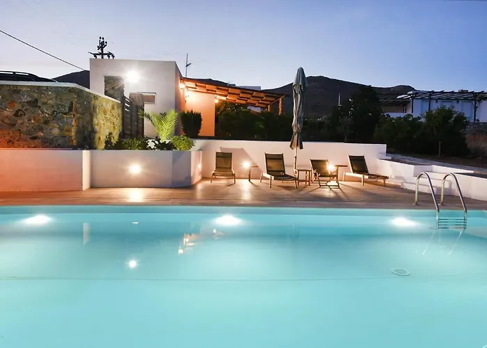 Flora's And Pool In Syros Liaropa